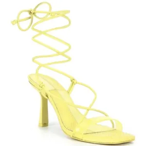 NEW Antonio Melani Barden Ankle Tie Lace-Up Dress Heeled Sandals in Glow…