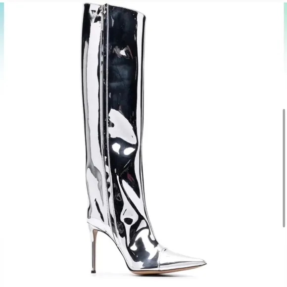 New Arqa  Metallic  High Boots Stiletto