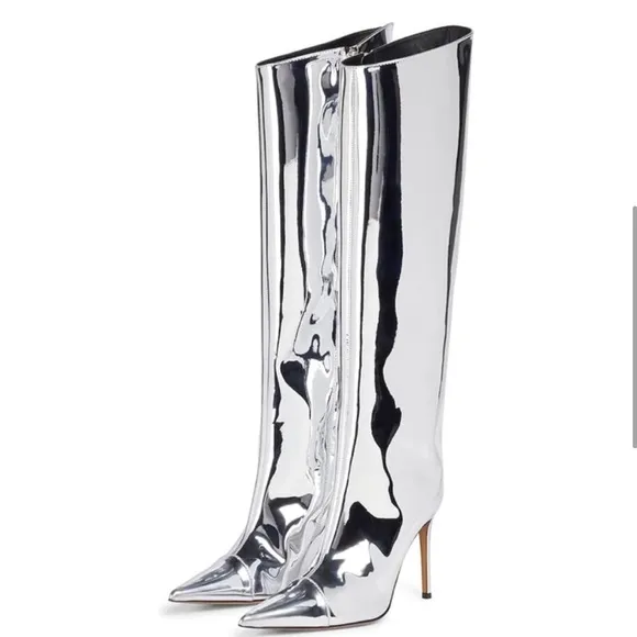 New Arqa  Metallic  High Boots Stiletto
