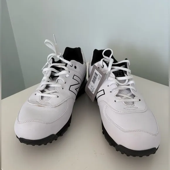New Balance Golf shoes 574 with spikes White and Black size 11.5 2E NWT