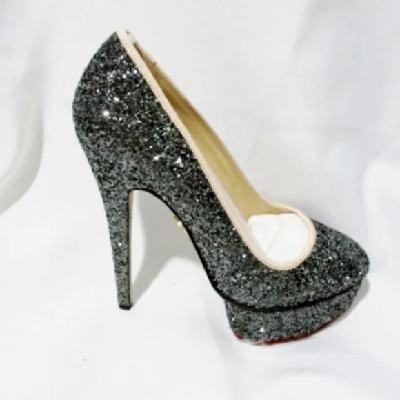 NEW CHARLOTTE OLYMPIA PRISCILLA PUMP Glitter Shoe