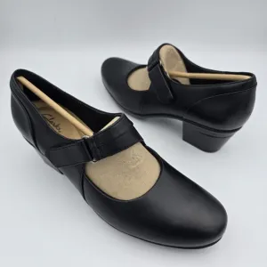 NEW Clarks Collection Emslie Lulin Pumps, Black Leather, Women's 9.5M