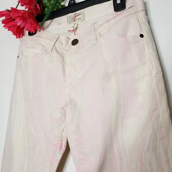 NEW Current Elliott Marble Taffy Cigarette Jeans Skinny Stiletto Ankle Summer