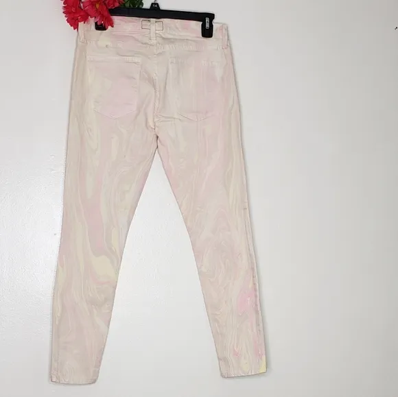 NEW Current Elliott Marble Taffy Cigarette Jeans Skinny Stiletto Ankle Summer