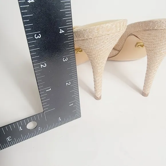 NEW Donna Karan New York Senna Sand Mule Stiletto Size 7 -DESIGNER $150 Retail