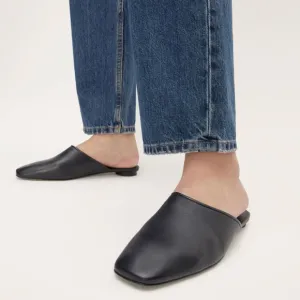 NEW Everlane Black Leather Day Mule in Size 8.5