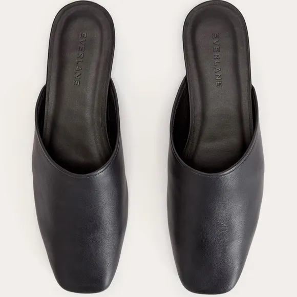 NEW Everlane Black Leather Day Mule in Size 8.5