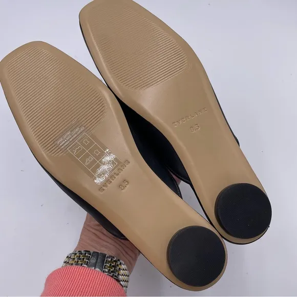 NEW Everlane Black Leather Day Mule in Size 8.5