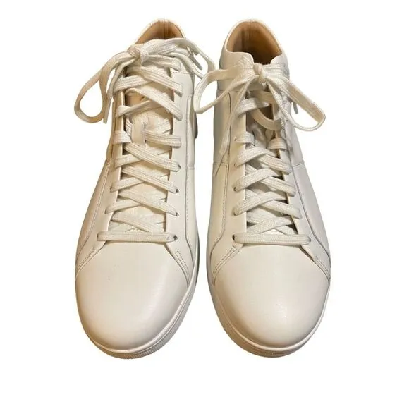 New FitFlop Womens White‎ Rally Glitter High Top Sneaker Sz 8