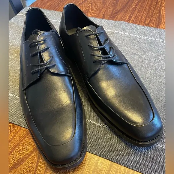NEW GIFENNSE Mens Oxford Shoes Leather Dress Shoes for Men, Black, Size 9.5