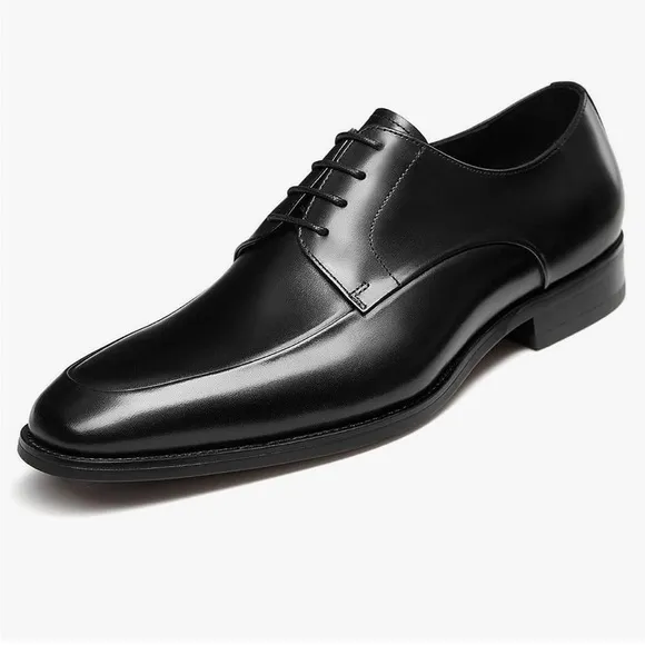 NEW GIFENNSE Mens Oxford Shoes Leather Dress Shoes for Men, Black, Size 9.5