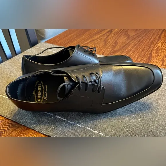 NEW GIFENNSE Mens Oxford Shoes Leather Dress Shoes for Men, Black, Size 9.5