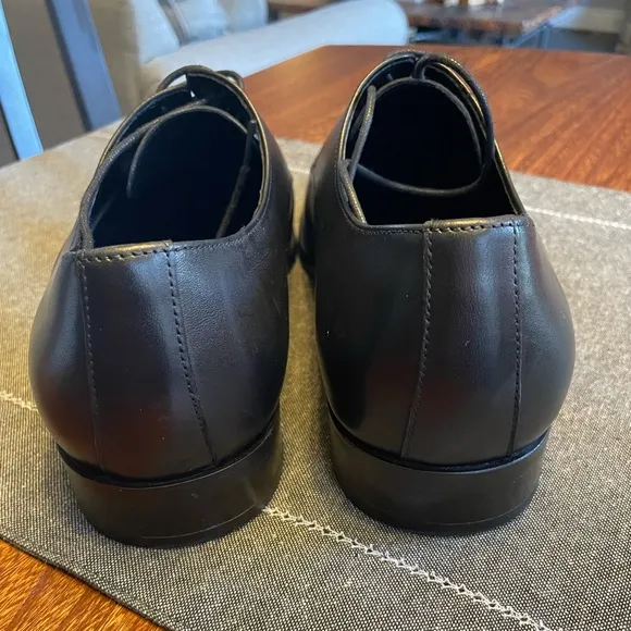 NEW GIFENNSE Mens Oxford Shoes Leather Dress Shoes for Men, Black, Size 9.5