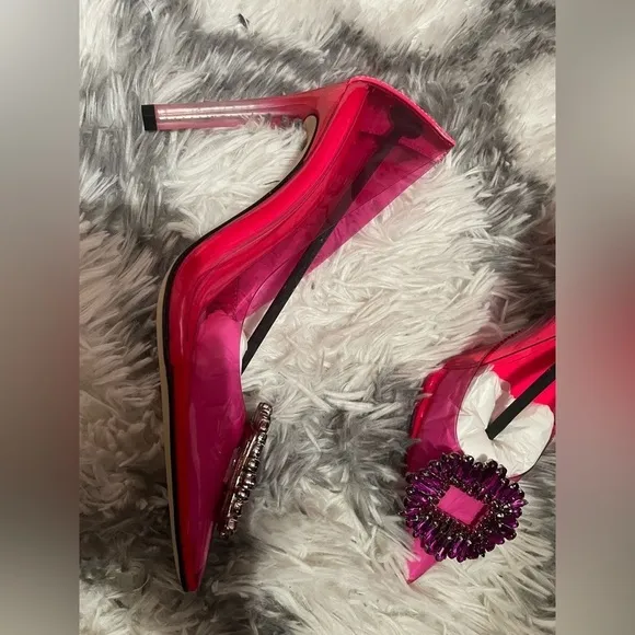 NEW In box Good American Cinder-F*cking-Rella Pink Barbie pumps Cinderella