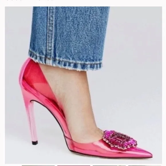 NEW In box Good American Cinder-F*cking-Rella Pink Barbie pumps Cinderella