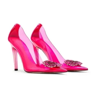 NEW In box Good American Cinder-F*cking-Rella Pink Barbie pumps Cinderella