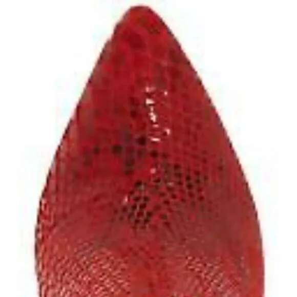 New in Box INC Sz 6.5. Rajel Red Snake Dress High Stiletto Heel Beautiful Boots