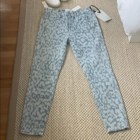 NEW Inky Leopard Current Elliott High Waist Denim