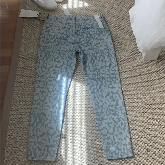 NEW Inky Leopard Current Elliott High Waist Denim