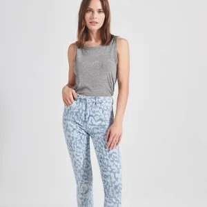 NEW Inky Leopard Current Elliott High Waist Denim