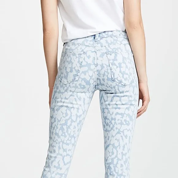 NEW Inky Leopard Current Elliott High Waist Denim