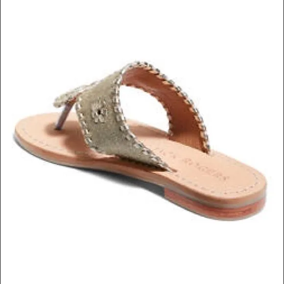 NEW Jack Rogers Sandals Champagne Glitter Size 3