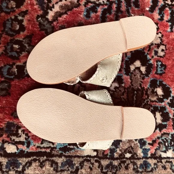 NEW Jack Rogers Sandals Champagne Glitter Size 3