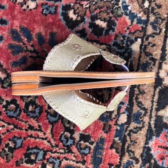 NEW Jack Rogers Sandals Champagne Glitter Size 3