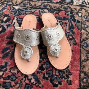 NEW Jack Rogers Sandals Champagne Glitter Size 3