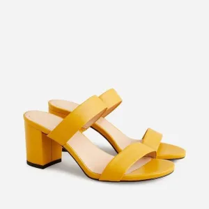 New JCREW Size 7 Lucie Double-Strap Block-Heel Sandals in Warm Marigold