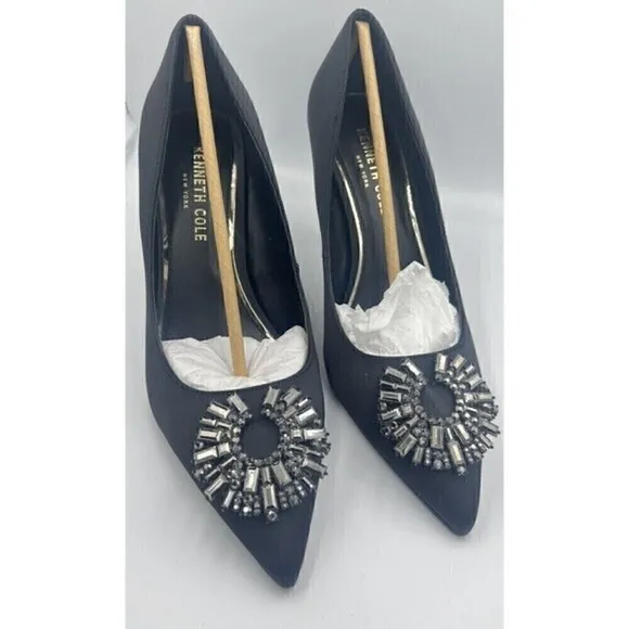 New Kenneth Cole New York Women's Pointed-Toe Pump  Romi Starburst Black shoes 8