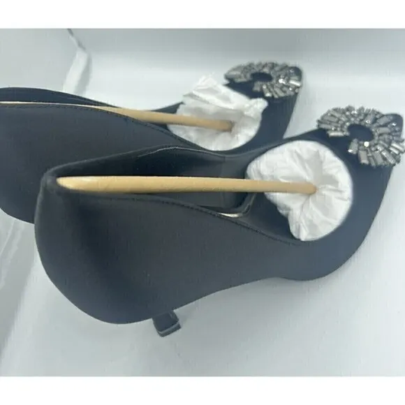 New Kenneth Cole New York Women's Pointed-Toe Pump  Romi Starburst Black shoes 8