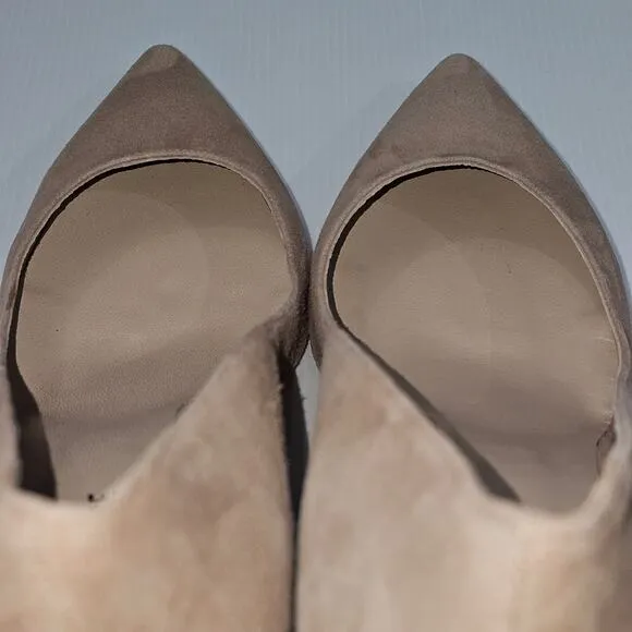 NEW L'agence Eloise Pump Stiletto Heel Mink Tan Suede EU Size 41 US 11