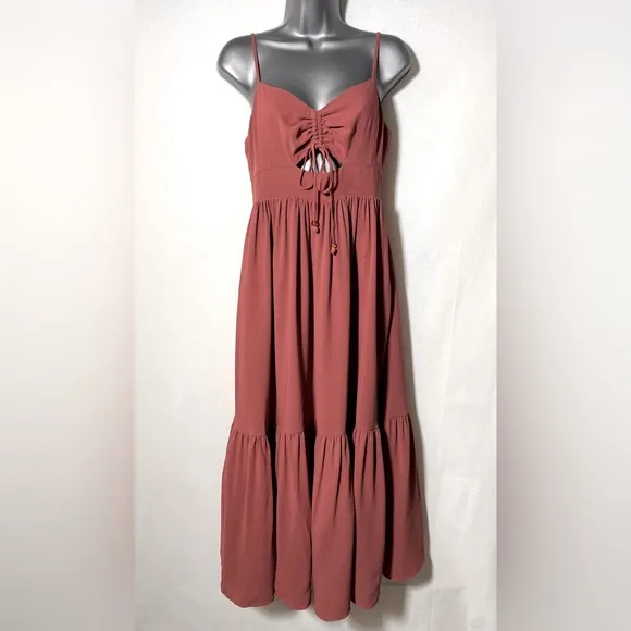 NEW Madewell Ruched Keyhole Tiered Midi Dress!!!