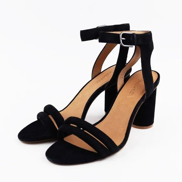 New MADEWELL Size 11 Black Suede Rosalie High-Heel Sandals