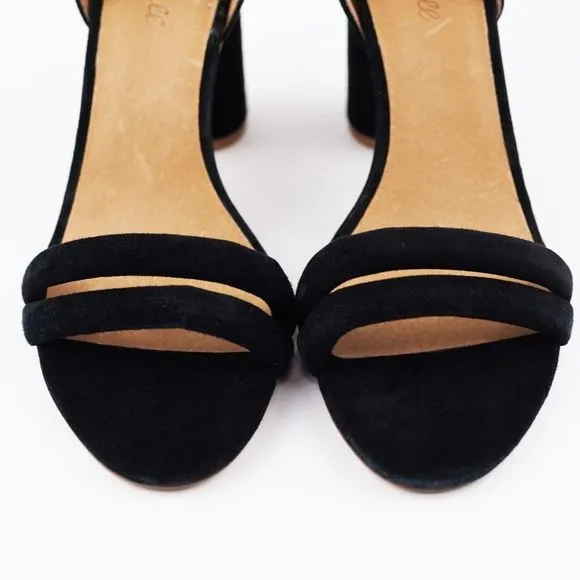 New MADEWELL Size 11 Black Suede Rosalie High-Heel Sandals