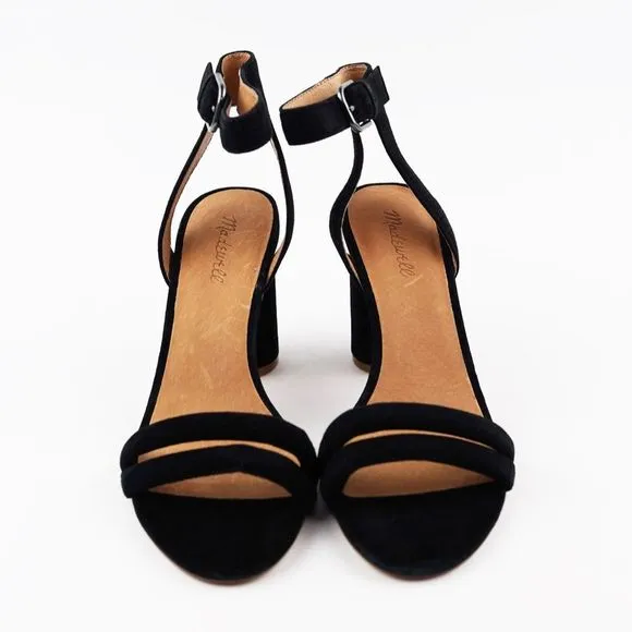 New MADEWELL Size 11 Black Suede Rosalie High-Heel Sandals