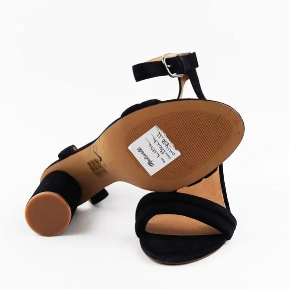 New MADEWELL Size 11 Black Suede Rosalie High-Heel Sandals
