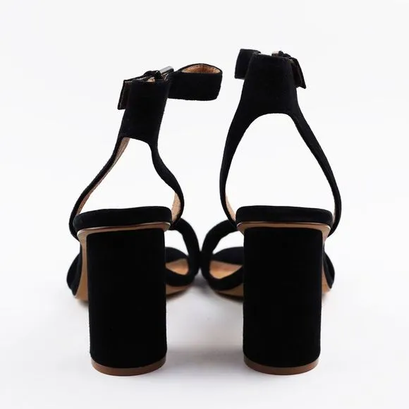 New MADEWELL Size 11 Black Suede Rosalie High-Heel Sandals