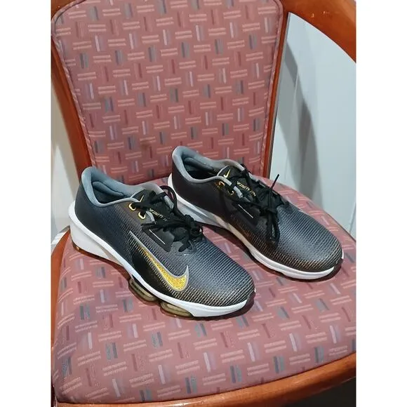 New Men's 13 Nike Zoom Infinity Tour 2 Golf Shoes Black Gold FD0217-003