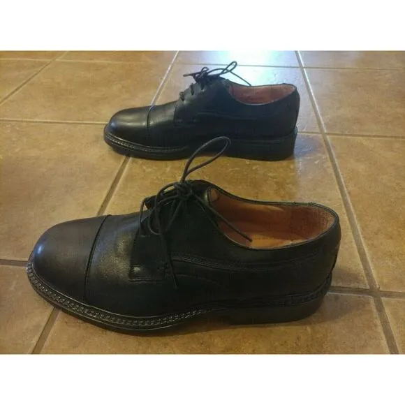 NEW Mens Bostonian Classics 29063 First Flex Cap Toe Dress Shoes Black Size 9 M