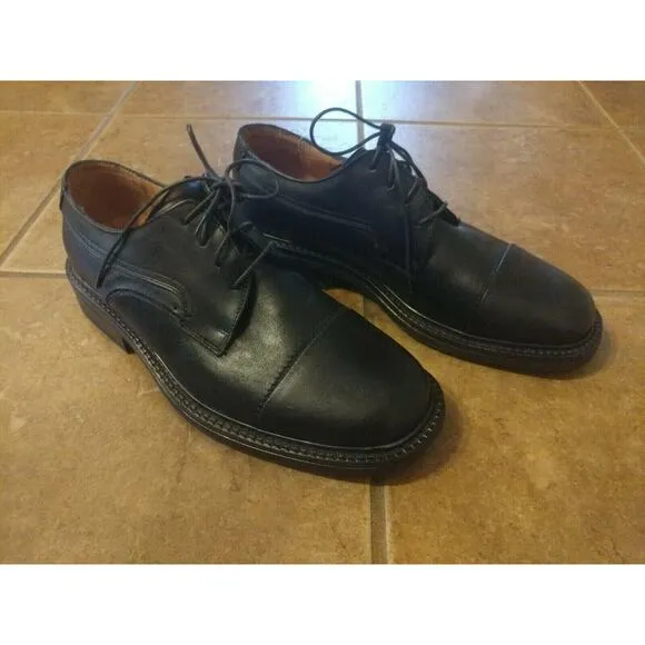 NEW Mens Bostonian Classics 29063 First Flex Cap Toe Dress Shoes Black Size 9 M