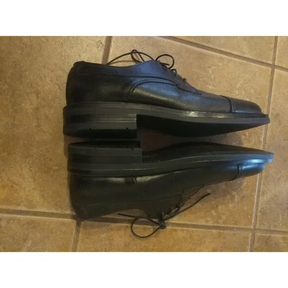 NEW Mens Bostonian Classics 29063 First Flex Cap Toe Dress Shoes Black Size 9 M