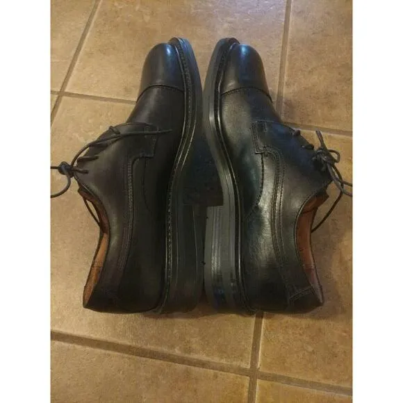 NEW Mens Bostonian Classics 29063 First Flex Cap Toe Dress Shoes Black Size 9 M