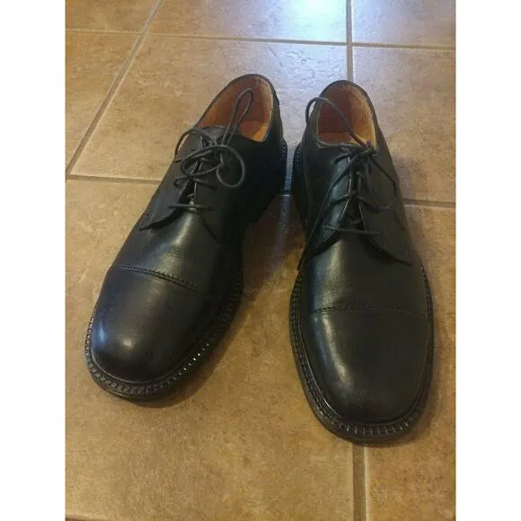 NEW Mens Bostonian Classics 29063 First Flex Cap Toe Dress Shoes Black Size 9 M