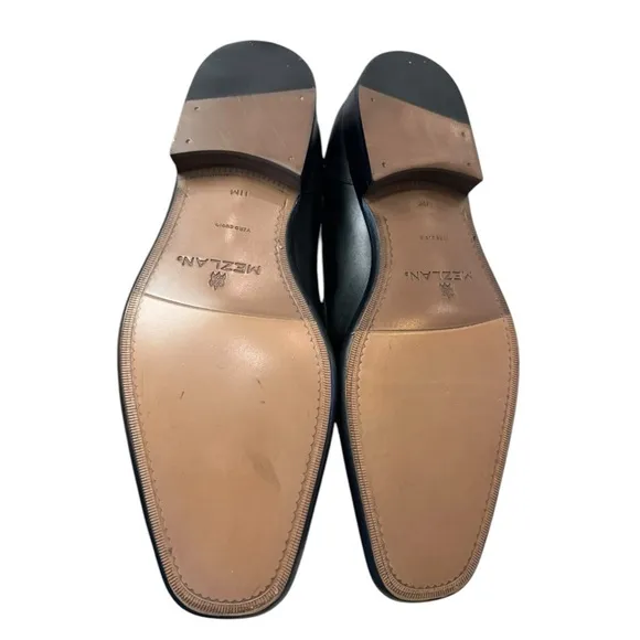 New Mezlan 2135 Men's Black Leather Slip-on Tassel Loafers Dress Shoes 11
