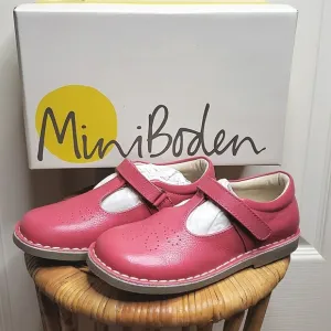 NEW MINI BODEN GIRLS 32 LEATHER T-BAR SHOES