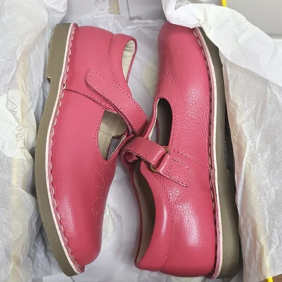 NEW MINI BODEN GIRLS 32 LEATHER T-BAR SHOES