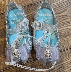 New Mini Melissa Elsa Glitter Shoes