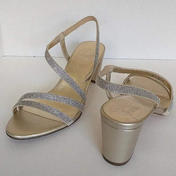 New No Box Naturalizer Vanessa 2 Rhinestone Embellished Strappy Dress Sandal 8.5